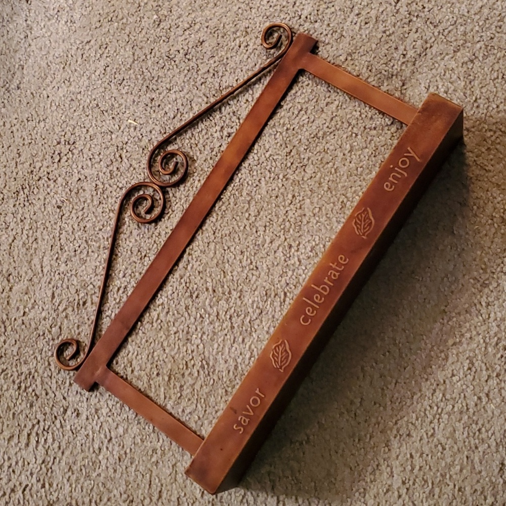 Copper Metal Spice Herb Jar Wall Rack Holder Tastefully Simple Savour